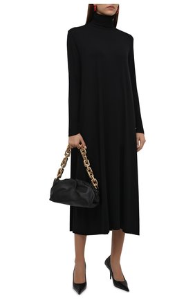 Женское платье RAF SIMONS черного цвета по цене 39800 руб., арт. 212-W459-19016 | Фото 2 Женское платье RAF SIMONS черного цвета, арт. 212-W459-19016 | Фото 2 (Рукава: Длинные; Материал внешний: Синтетический материал; Длина Ж (юбки, платья, шорты): Миди; Женское Кросс-КТ: Платье-одежда; Кросс-КТ: Трикотаж; Случай: Повседневный; Стили: Кэжуэл)