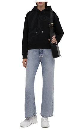 Женский хлопковое худи KENZO черного цвета по цене 35300 руб., арт. FB62SW6624M0 | Фото 2 Женский хлопковое худи KENZO черного цвета, арт. FB62SW6624M0 | Фото 2 (Материал внешний: Хлопок; Женское Кросс-КТ: Худи-одежда; Стили: Спорт-шик; Рукава: Длинные; Длина (для топов): Стандартные)