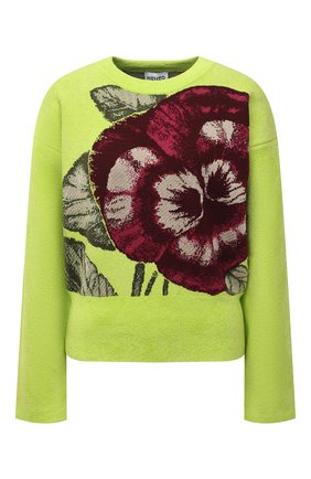 Женский свитер KENZO салатового цвета по цене 59550 руб., арт. FB62PU6293RL | Фото 1 Женский свитер KENZO салатового цвета, арт. FB62PU6293RL | Фото 1 (Длина (для топов): Стандартные; Материал внешний: Синтетический материал, Вискоза; Рукава: Длинные; Женское Кросс-КТ: Свитер-одежда; Стили: Романтичный)
