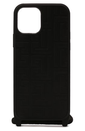 Чехол для iphone 12/12 pro BALMAIN черного цвета по цене 25350 руб., арт. WN0SC137/LESP | Фото 1 Чехол для iphone 12/12 pro BALMAIN черного цвета, арт. WN0SC137/LESP | Фото 1 (Женское Кросс-КТ: Кожа iPhone)