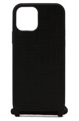 Кожаный чехол для iphone 12/12 pro BALMAIN черного цвета, арт. WN0SC137/LESP | Фото 1 (Женское Кросс-КТ: Кожа iPhone; Материал: Натуральная кожа)