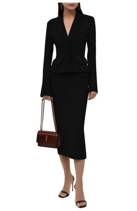 Женский жакет из вискозы DOLCE & GABBANA черного цвета по цене 262500 руб., арт. FXD40T/JBMS0 | Фото 2 Женский жакет из вискозы DOLCE & GABBANA черного цвета, арт. FXD40T/JBMS0 | Фото 2 (Длина (для топов): Стандартные; Рукава: Длинные; Материал внешний: Вискоза; Женское Кросс-КТ: Жакет-одежда; Случай: Повседневный; Стили: Романтичный)