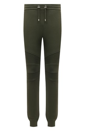 Мужские хлопковые джоггеры BALMAIN хаки цвета по цене 64150 руб., арт. WH00B000/B152 | Фото 1 Мужские хлопковые джоггеры BALMAIN хаки цвета, арт. WH00B000/B152 | Фото 1 (Материал внешний: Хлопок; Силуэт М (брюки): Джоггеры; Мужское Кросс-КТ: Брюки-трикотаж; Стили: Спорт-шик; Длина (брюки, джинсы): Стандартные)