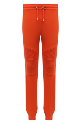 Мужские хлопковые джоггеры BALMAIN оранжевого цвета по цене 64150 руб., арт. WH00B000/B152 | Фото 1 Мужские хлопковые джоггеры BALMAIN оранжевого цвета, арт. WH00B000/B152 | Фото 1 (Материал внешний: Хлопок; Силуэт М (брюки): Джоггеры; Мужское Кросс-КТ: Брюки-трикотаж; Стили: Спорт-шик; Длина (брюки, джинсы): Стандартные)