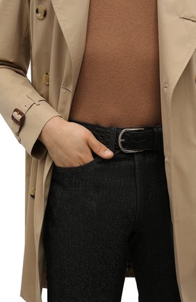 Мужской ремень из кожи аллигатора BRIONI черного цвета по цене 277000 руб., арт. 0BAT0L/09718/AMIS | Фото 2 Мужской ремень из кожи аллигатора BRIONI черного цвета, арт. 0BAT0L/09718/AMIS | Фото 2 (Материал: Экзотическая кожа; Случай: Формальный)