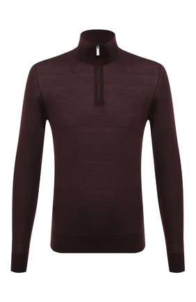 Мужской шерстяной джемпер ERMENEGILDO ZEGNA бордового цвета по цене 66850 руб., арт. UYM00/125 | Фото 1 Мужской шерстяной джемпер ERMENEGILDO ZEGNA бордового цвета, арт. UYM00/125 | Фото 1 (Материал внешний: Шерсть; Рукава: Длинные; Длина (для топов): Стандартные; Мужское Кросс-КТ: Джемперы; Принт: Без принта; Вырез: Круглый; Стили: Кэжуэл)