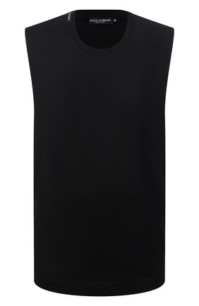 Мужская хлопковая майка DOLCE & GABBANA черного цвета по цене 21450 руб., арт. G8NQ7T/FU7EQ | Фото 1 Мужская хлопковая майка DOLCE & GABBANA черного цвета, арт. G8NQ7T/FU7EQ | Фото 1 (Материал внешний: Хлопок; Длина (для топов): Стандартные; Принт: Без принта; Стили: Кэжуэл)
