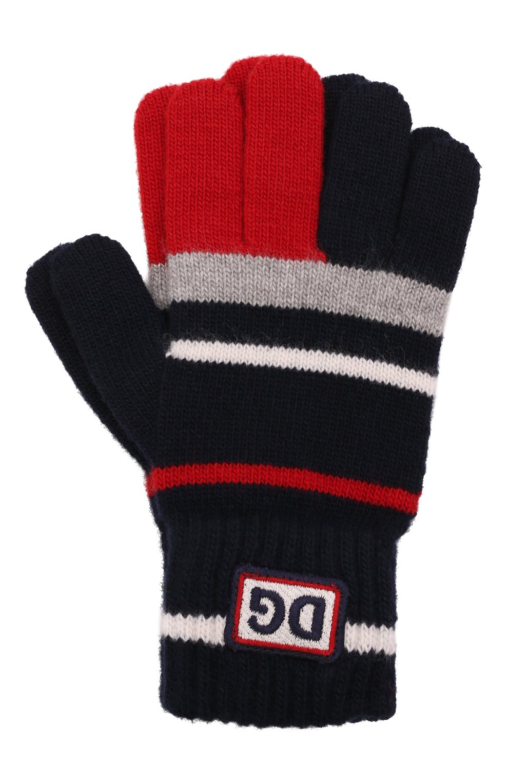 Детские шерстяные перчатки DOLCE & GABBANA разноцветного цвета, арт. LBKA66/JBVE4 | Фото 1 (Материал: Текстиль, Шерсть)