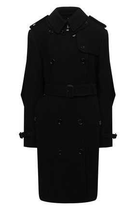 Женское пальто из кашемира и шерсти BURBERRY черного цвета по цене 265000 руб., арт. 8046680 | Фото 1 Женское пальто из кашемира и шерсти BURBERRY черного цвета, арт. 8046680 | Фото 1 (Материал подклада: Купро; Материал внешний: Кашемир, Шерсть; Длина (верхняя одежда): До колена; Рукава: Длинные; Стили: Гламурный; 1-2-бортные: Двубортные)