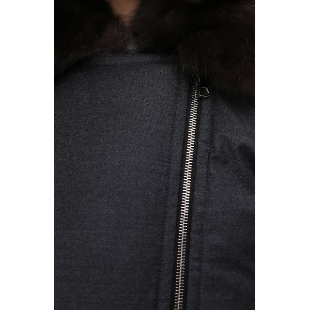 фото Куртка с меховой отделкой yves salomon