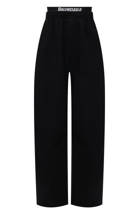 Женские хлопковые брюки BALENCIAGA черного цвета по цене 99150 руб., арт. 675248/TLVA1 | Фото 1 Женские хлопковые брюки BALENCIAGA черного цвета, арт. 675248/TLVA1 | Фото 1 (Материал внешний: Хлопок; Длина (брюки, джинсы): Удлиненные; Стили: Спорт-шик; Женское Кросс-КТ: Брюки-одежда; Силуэт Ж (брюки и джинсы): Широкие)