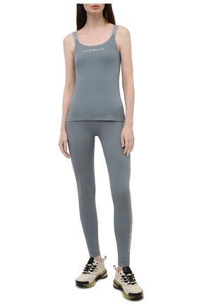 Женская хлопковая майка EMPORIO ARMANI светло-зеленого цвета по цене 4935 руб., арт. 164237/1A227 | Фото 2 Женская хлопковая майка EMPORIO ARMANI светло-зеленого цвета, арт. 164237/1A227 | Фото 2 (Материал внешний: Хлопок; Длина (для топов): Стандартные; Женское Кросс-КТ: Домашние топы)