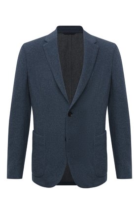 Мужской кашемировый пиджак ERMENEGILDO ZEGNA синего цвета по цене 354500 руб., арт. UYC06/SKF | Фото 1 Мужской кашемировый пиджак ERMENEGILDO ZEGNA синего цвета, арт. UYC06/SKF | Фото 1 (Длина (для топов): Стандартные; Материал внешний: Шерсть, Кашемир; Материал подклада: Синтетический материал; Рукава: Длинные; 1-2-бортные: Однобортные; Пиджаки М: Приталенный; Случай: Повседневный; Стили: Кэжуэл)