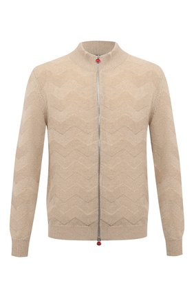 Мужской кашемировый кардиган KITON бежевого цвета по цене 251000 руб., арт. UK1299 | Фото 1 Мужской кашемировый кардиган KITON бежевого цвета, арт. UK1299 | Фото 1 (Рукава: Длинные; Материал внешний: Шерсть, Кашемир; Длина (для топов): Стандартные; Мужское Кросс-КТ: Кардиган-одежда; Стили: Кэжуэл)