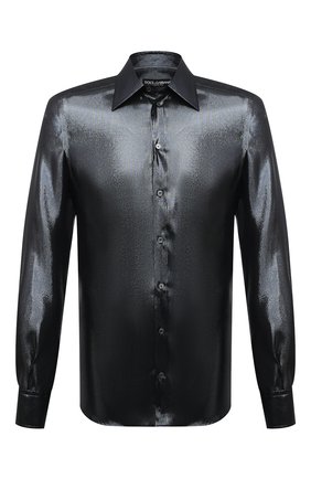 Мужская рубашка DOLCE & GABBANA темно-синего цвета по цене 85500 руб., арт. G5JC5T/FJM9U | Фото 1 Мужская рубашка DOLCE & GABBANA темно-синего цвета, арт. G5JC5T/FJM9U | Фото 1 (Материал внешний: Шелк, Синтетический материал; Длина (для топов): Стандартные; Рукава: Длинные; Случай: Вечерний; Принт: Однотонные; Рубашки М: Slim Fit; Манжеты: На пуговицах; Стили: Гламурный; Воротник: Кент)