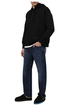 Мужские замшевые сабо OFF-WHITE черного цвета по цене 54400 руб., арт. 0MIC003F21LEA0031045 | Фото 2 Мужские замшевые сабо OFF-WHITE черного цвета, арт. 0MIC003F21LEA0031045 | Фото 2 (Материал внутренний: Натуральная кожа; Материал внешний: Замша, Кожа)