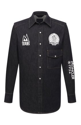 Мужская джинсовая рубашка 2 moncler 1952 MONCLER GENIUS темно-синего цвета по цене 71900 руб., арт. G2-092-2F000-01-595KH | Фото 1 Мужская джинсовая рубашка 2 moncler 1952 MONCLER GENIUS темно-синего цвета, арт. G2-092-2F000-01-595KH | Фото 1 (Материал внешний: Хлопок, Деним; Случай: Повседневный; Кросс-КТ: Деним; Принт: С принтом; Рукава: Длинные; Манжеты: На кнопках; Стили: Гранж; Воротник: Кент; Длина (для топов): Стандартные)