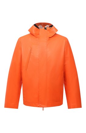 Мужская кожаная куртка OFF-WHITE оранжевого цвета по цене 426000 руб., арт. 0MJA076F21LEA001 | Фото 1 Мужская кожаная куртка OFF-WHITE оранжевого цвета, арт. 0MJA076F21LEA001 | Фото 1 (Длина (верхняя одежда): Короткие; Рукава: Длинные; Кросс-КТ: Куртка; Мужское Кросс-КТ: Кожа и замша; Стили: Гранж; Shop in Shop M: Верхняя одежда; Материал внешний: Натуральная кожа)
