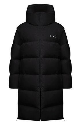 Мужская пуховик OFF-WHITE черного цвета по цене 232000 руб., арт. 0MED037F21FAB001 | Фото 1 Мужская пуховик OFF-WHITE черного цвета, арт. 0MED037F21FAB001 | Фото 1 (Материал внешний: Синтетический материал; Материал утеплителя: Пух и перо; Материал подклада: Синтетический материал; Длина (верхняя одежда): До колена; Мужское Кросс-КТ: пуховик-длинный; Стили: Спорт-шик; Кросс-КТ: Куртка; Рукава: Длинные; Shop in Shop M: Верхняя одежда)