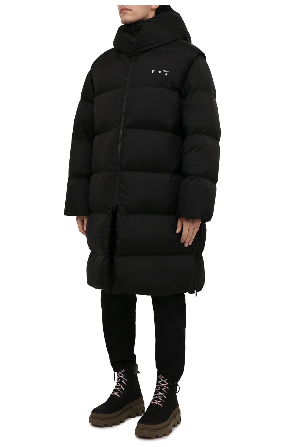 Мужская черная пуховик OFF-WHITE купить в интернет-магазине ЦУМ, арт ...