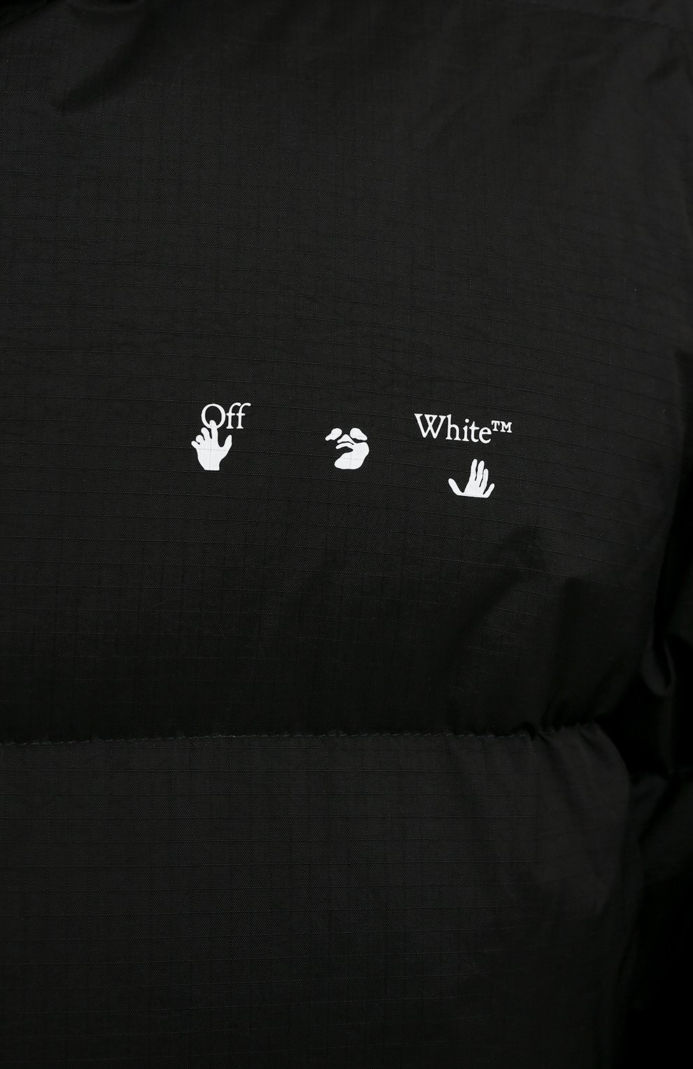 Мужская черная пуховик OFF-WHITE купить в интернет-магазине ЦУМ, арт ...