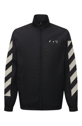 Мужская куртка OFF-WHITE черного цвета по цене 64150 руб., арт. 0MBD022F21FAB001 | Фото 1 Мужская куртка OFF-WHITE черного цвета, арт. 0MBD022F21FAB001 | Фото 1 (Длина (верхняя одежда): Короткие; Материал внешний: Синтетический материал; Рукава: Длинные; Материал подклада: Синтетический материал; Кросс-КТ: Куртка, Ветровка; Стили: Спорт-шик)