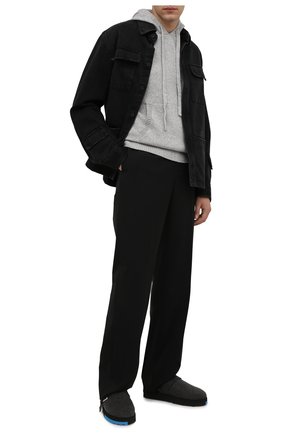 Мужские текстильные сабо OFF-WHITE серого цвета по цене 52200 руб., арт. 0MIC003F21FAB0010645 | Фото 2 Мужские текстильные сабо OFF-WHITE серого цвета, арт. 0MIC003F21FAB0010645 | Фото 2 (Материал внешний: Текстиль; Материал внутренний: Текстиль, Экокожа)
