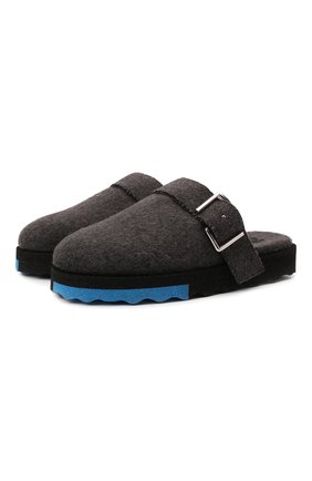 Мужские текстильные сабо OFF-WHITE серого цвета по цене 72700 руб., арт. 0MIC003F21FAB0010645 | Фото 1 Мужские текстильные сабо OFF-WHITE серого цвета, арт. 0MIC003F21FAB0010645 | Фото 1 (Материал внешний: Текстиль; Материал внутренний: Текстиль, Экокожа)
