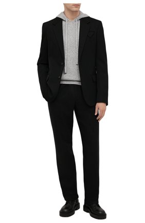 Мужские шерстяные брюки OFF-WHITE черного цвета по цене 75950 руб., арт. 0MCJ009F21FAB001 | Фото 2 Мужские шерстяные брюки OFF-WHITE черного цвета, арт. 0MCJ009F21FAB001 | Фото 2 (Длина (брюки, джинсы): Стандартные; Материал внешний: Шерсть; Случай: Повседневный; Стили: Спорт-шик; Shop in Shop M: Обувь_классика)