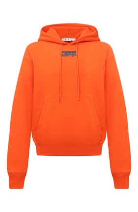 Мужской хлопковое худи OFF-WHITE оранжевого цвета по цене 42350 руб., арт. 0MBB037F21FLE002 | Фото 1 Мужской хлопковое худи OFF-WHITE оранжевого цвета, арт. 0MBB037F21FLE002 | Фото 1 (Материал внешний: Хлопок; Мужское Кросс-КТ: Худи-одежда; Принт: С принтом; Стили: Спорт-шик; Рукава: Длинные; Длина (для топов): Стандартные)