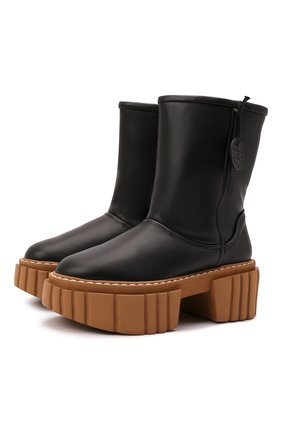 Женские полусапоги STELLA MCCARTNEY черного цвета по цене 56900 руб., арт. 800398/KP001 | Фото 1 Женские полусапоги STELLA MCCARTNEY черного цвета, арт. 800398/KP001 | Фото 1 (Материал внешний: Экокожа, Текстиль; Подошва: Платформа; Каблук высота: Средний; Материал утеплителя: Экомех; Высота голенища: Низкие; Материал внутренний: Текстиль)