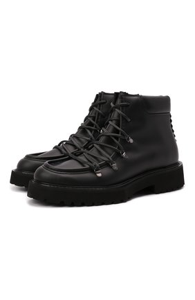 Мужские кожаные ботинки ATTIMONELLI'S черного цвета, арт. AA675 | Фото 1 (Подошва: Массивная; Материал внутренний: Натуральная кожа; Мужское Кросс-КТ: Ботинки-обувь, Хайкеры-обувь; Материал внешний: Кожа; Материал утеплителя: Без утеплителя; Региональные ограничения белый список (Axapta Mercury): RU)