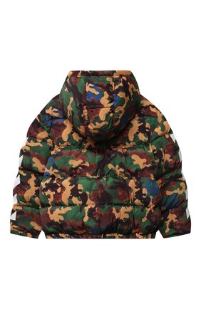 Детского куртка с капюшоном OFF-WHITE хаки цвета по цене 61350 руб., арт. 0BEA001F21FAB001 | Фото 2 Детского куртка с капюшоном OFF-WHITE хаки цвета, арт. 0BEA001F21FAB001 | Фото 2 (Материал внешний: Синтетический материал; Материал подклада: Хлопок; Рукава: Длинные; Мальчики Кросс-КТ: Пуховик-верхняя одежда; Кросс-КТ: Сезон: демисезон)