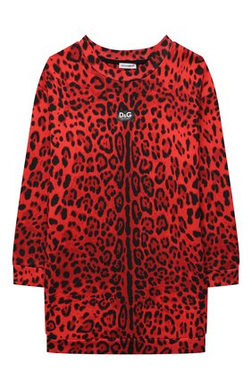 Детское хлопковое платье DOLCE & GABBANA красного цвета по цене 25150 руб., арт. L5JD3P/HS7GN/8-14 | Фото 1 Детское хлопковое платье DOLCE & GABBANA красного цвета, арт. L5JD3P/HS7GN/8-14 | Фото 1 (Материал внешний: Хлопок; Рукава: Длинные)