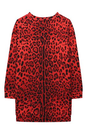 Детское хлопковое платье DOLCE & GABBANA красного цвета по цене 25150 руб., арт. L5JD3P/HS7GN/8-14 | Фото 2 Детское хлопковое платье DOLCE & GABBANA красного цвета, арт. L5JD3P/HS7GN/8-14 | Фото 2 (Материал внешний: Хлопок; Рукава: Длинные)