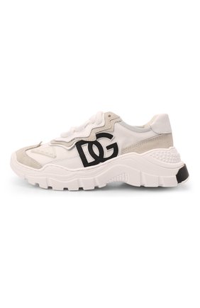 Детские кроссовки DOLCE & GABBANA кремвого цвета по цене 31550 руб., арт. D11053/AQ040/29-36 | Фото 2 Детские кроссовки DOLCE & GABBANA кремвого цвета, арт. D11053/AQ040/29-36 | Фото 2 (Материал внутренний: Натуральная кожа; Материал внешний: Текстиль)