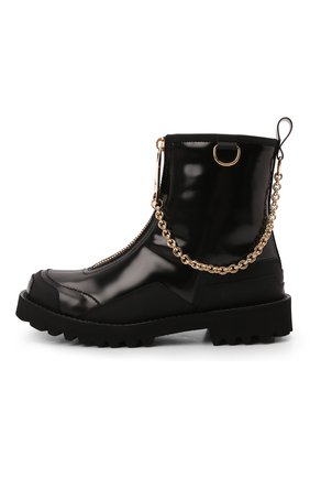 Детские кожаные ботинки DOLCE & GABBANA черного цвета по цене 39450 руб., арт. D11071/AQ673/29-36 | Фото 2 Детские кожаные ботинки DOLCE & GABBANA черного цвета, арт. D11071/AQ673/29-36 | Фото 2 (Материал утеплителя: Натуральный мех; Материал внешний: Кожа)