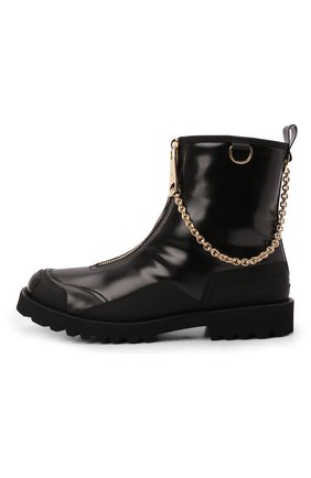 Детские кожаные ботинки DOLCE & GABBANA черного цвета по цене 43900 руб., арт. D11071/AQ673/37-39 | Фото 2 Детские кожаные ботинки DOLCE & GABBANA черного цвета, арт. D11071/AQ673/37-39 | Фото 2 (Материал утеплителя: Натуральный мех; Материал внешний: Кожа; Обувь девочки: Обувь девочки)