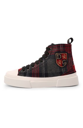 Детские высокие кеды DOLCE & GABBANA разноцветного цвета по цене 23450 руб., арт. DA0999/A0954/29-36 | Фото 2 Детские высокие кеды DOLCE & GABBANA разноцветного цвета, арт. DA0999/A0954/29-36 | Фото 2 (Материал внешний: Шерсть; Материал внутренний: Натуральная кожа)