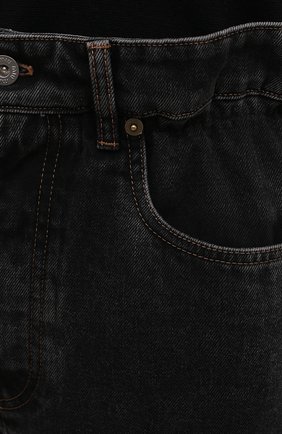Женские джинсы MIU MIU черного цвета, арт. GWP329-XFU-F0002 | Фото 5 (Кросс-КТ: Деним; Длина (брюки, джинсы): Стандартные; Силуэт Ж (брюки и джинсы): Прямые; Стили: Гранж; Материал внешний: Хлопок, Деним)