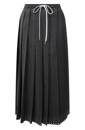 Женская шерстяная юбка MIU MIU серого цвета по цене 195000 руб., арт. MG1365-1ZV8-F0308 | Фото 1