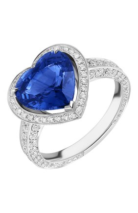 Женские кольцо MERCURY бесцветного цвета, арт. MR27123WS | Фото 1 (Материал сплава: Белое золото; Драгоценные камни: Сапфиры, Бриллианты)