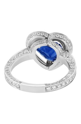Женские кольцо MERCURY бесцветного цвета, арт. MR27123WS | Фото 2 (Материал сплава: Белое золото; Драгоценные камни: Сапфиры, Бриллианты)
