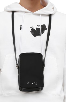 Мужская текстильная сумка OFF-WHITE черного цвета, арт. 0MNM018F21FAB001 | Фото 2 (Материал: Текстиль; Ремень/цепочка: На ремешке; Размер: mini)