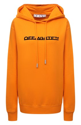 Женский хлопковое худи OFF-WHITE оранжевого цвета по цене 49800 руб., арт. 0WBB035F21JER003 | Фото 1 Женский хлопковое худи OFF-WHITE оранжевого цвета, арт. 0WBB035F21JER003 | Фото 1 (Рукава: Длинные; Материал внешний: Хлопок; Длина (для топов): Стандартные; Женское Кросс-КТ: Худи-одежда; Стили: Спорт-шик)