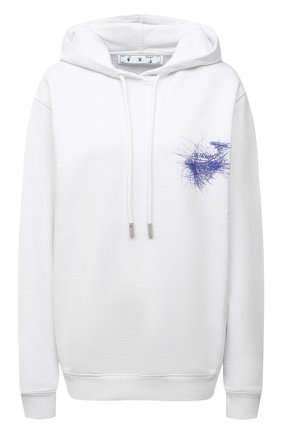 Женский хлопковое худи OFF-WHITE белого цвета по цене 45950 руб., арт. 0WBB035F21JER008 | Фото 1 Женский хлопковое худи OFF-WHITE белого цвета, арт. 0WBB035F21JER008 | Фото 1 (Материал внешний: Хлопок; Длина (для топов): Стандартные; Рукава: Длинные; Женское Кросс-КТ: Худи-одежда; Стили: Спорт-шик)