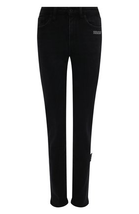 Женские джинсы OFF-WHITE черного цвета по цене 37450 руб., арт. 0WYA003F21DEN002 | Фото 1 Женские джинсы OFF-WHITE черного цвета, арт. 0WYA003F21DEN002 | Фото 1 (Материал внешний: Хлопок; Длина (брюки, джинсы): Стандартные; Кросс-КТ: Деним; Силуэт Ж (брюки и джинсы): Узкие; Стили: Гранж; Детали: Потертости)