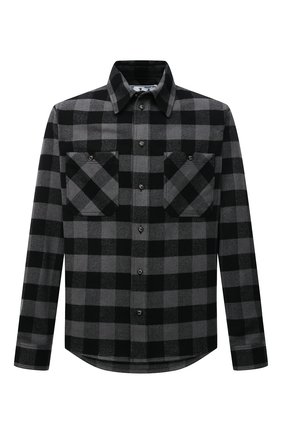 Мужская хлопковая рубашка OFF-WHITE темно-серого цвета по цене 48750 руб., арт. 0MGA133F21FAB001 | Фото 1 Мужская хлопковая рубашка OFF-WHITE темно-серого цвета, арт. 0MGA133F21FAB001 | Фото 1 (Материал внешний: Синтетический материал, Хлопок; Длина (для топов): Стандартные; Рукава: Длинные; Случай: Повседневный; Воротник: Кент; Принт: Клетка; Манжеты: На пуговицах; Стили: Гранж)