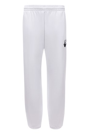 Мужские хлопковые джоггеры OFF-WHITE белого цвета по цене 38500 руб., арт. 0MCH029F21FLE004 | Фото 1 Мужские хлопковые джоггеры OFF-WHITE белого цвета, арт. 0MCH029F21FLE004 | Фото 1 (Материал внешний: Хлопок; Силуэт М (брюки): Джоггеры; Мужское Кросс-КТ: Брюки-трикотаж; Стили: Спорт-шик; Длина (брюки, джинсы): Стандартные)