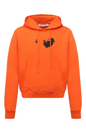 Мужской хлопковое худи OFF-WHITE оранжевого цвета по цене 44650 руб., арт. 0MBB037F21FLE016 | Фото 1 Мужской хлопковое худи OFF-WHITE оранжевого цвета, арт. 0MBB037F21FLE016 | Фото 1 (Материал внешний: Хлопок; Мужское Кросс-КТ: Худи-одежда; Принт: С принтом; Стили: Спорт-шик; Длина (для топов): Стандартные; Рукава: Длинные)